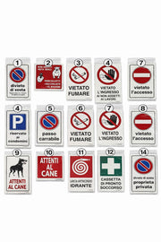 5 pz Cartello segnaletico in plastica 30x20cm x referenze a scelta