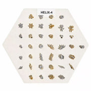 Orecchini Helix in Acciaio e Vetro
