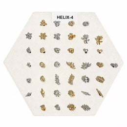 Orecchini Helix in Acciaio e Vetro