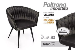 Poltrona Velluto Design Moderno