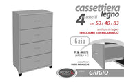 PUR/4 CASSETTI GRIG 50*40*83 18PDRA-4