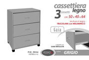 PUR/3 CASSETTI GRIG 50*40*64 18PDRA-3-G