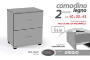 PUR/COMODINO GRIGIO 40*30*45 L172-G