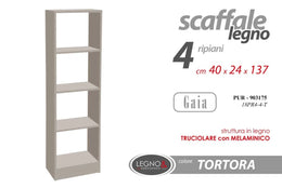 PUR/LIBRERIA 4 TORT 40*24*137 18PR4-4-T