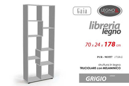 PUR/LIBRERIA GRIGIA 70*24*178 171B-G