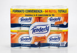 CARTA IGIENICA TENDERLY SALVASPAZIO 64 ROTOLI