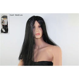 Parrucca Lunga Liscia Nera