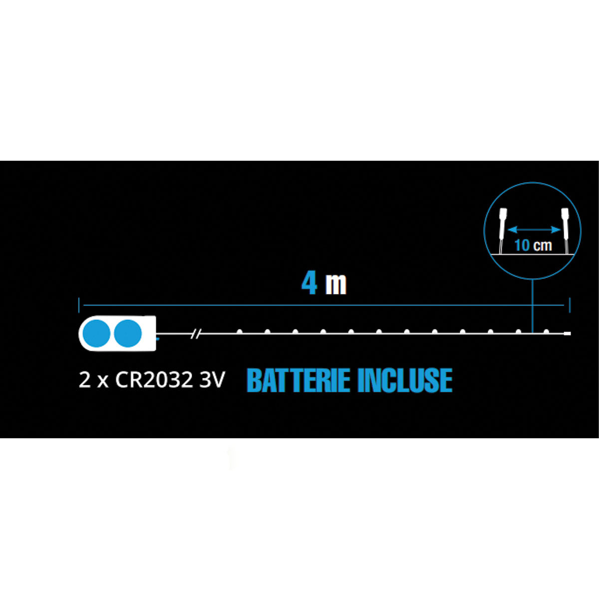 40 Microled Slim Battery 4M Uso Interno